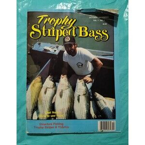 Vintage Trophy Striped Bass Magazine Oct-Nov 1986 Vol 1 No 5 Fishing Cast Nets 1